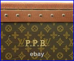 Rare 5 piece Louis Vuitton Group of Classic Gold Leaf Monogram Luggage with Keys