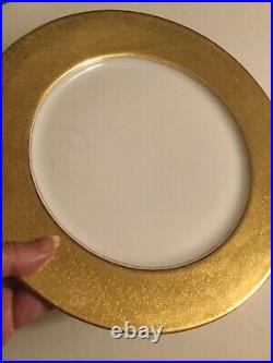 Rare Vintage Limoges, France 11 Gold Service Plates Set of 8