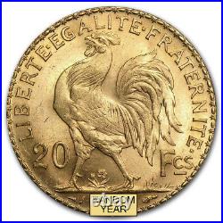 SPECIAL PRICE! France Gold 20 Francs French Rooster (1899-1914) BU