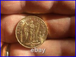 SPENDID 1898 A France Angel Beautiful Gold 20 Francs Coin FREE SHIPPING