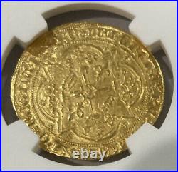 SUPERB & RARE 1364-80 King Charles V GOLD Franc a Pied Coin! MINT STATE COND