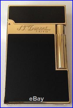 S. T. Dupont Ligne 2 Black Chinese Lacquer With Gold Accents, ST016884 New In Box