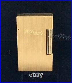 S. T. Dupont Ligne 2 Brushed Gold Atelier Lighter, 16125 (016125), New In Box