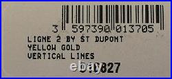 S. T. Dupont Ligne 2, Gold Vertical Lines, 16827 (ST016827), New In Box