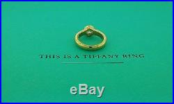 Tiffany & Co. France. 94ct Round G VVS2 Diamond Bezel Ring 18K Yellow Gold GIA