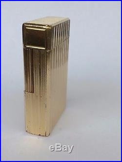 VINTAGE S. T. DUPONT FRANCE PARIS GOLD PLATED LIGHTER Cigarette Cigar Line 1