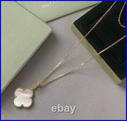 Van Cleef & Arpels VCA MAGIC Yellow Gold White MOP Alhambra Long Necklace Chain