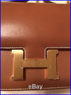 Very Rare Hermes Constance 18cm Color 34 Fauve Barenia Leather Gold Hardware