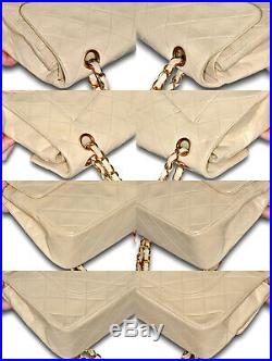 Vintage CHANEL 9 2.55 Quilted Lambskin Double Flap Beige / Nude Handbag Bag