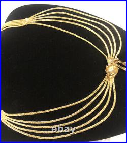 Vintage CHRISTIAN DIOR Gold Chain Waist Belt/Necklace Small