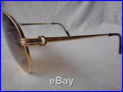 Vintage Cartier Driver Louis! Large! 60mm Sunglasses France 18k Gold Plated