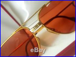 Vintage Cartier Vendome Santos Screws 59mm Sunglasses France 18k Gold
