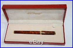 Vintage ST DUPONT Rollerball Pen Chinese Laquer Gold Trim Made in France