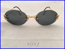 Vintage/classic Cartier Womens 18k Gold Plated Reading Glasses Made In France