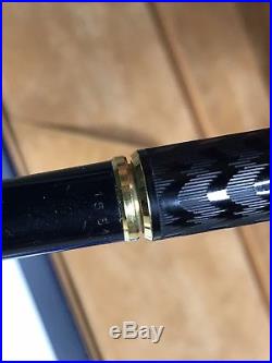 WATERMAN Le MAN FOUNTAIN PEN 100 OPERA BLACK & 18KT GOLD IDEAL FRANCE with Box 750
