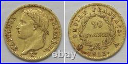 X3697 1813 A France 20 Francs Gold Coin, Fine, KM 695.1