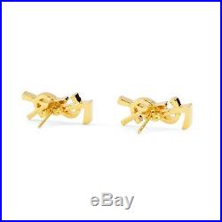 YSL Earrings Logo Studs Women Ear rings in gold Yves Saint Laurent Jewelry