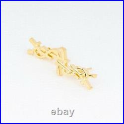 YSL Earrings Womens stud Yves Saint Laurent Yellow gold plated Fashion jewelry