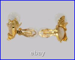 Yves Saint Laurent Earrings Rive Gauche Dangle 3 Long Vintage Glass Earrings